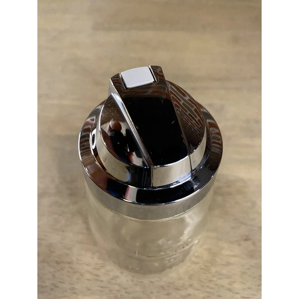 Sugar Dispenser Federal Housewares Clear Glass Measurements On Side Of Glass VTG